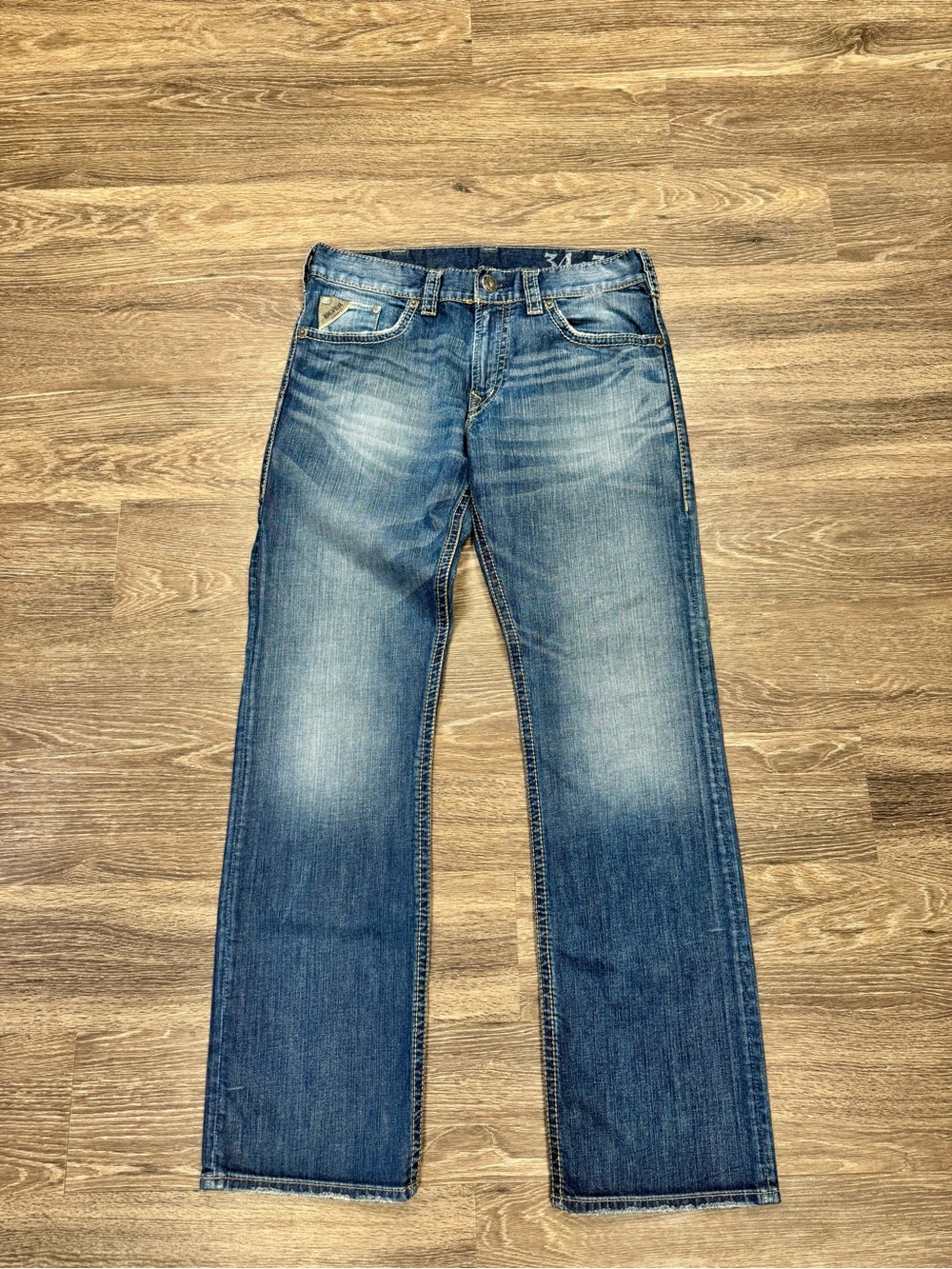 Silver Jeans Co Grayson Straight Leg Jeans Mens 34x34 Distressed Medium Wash